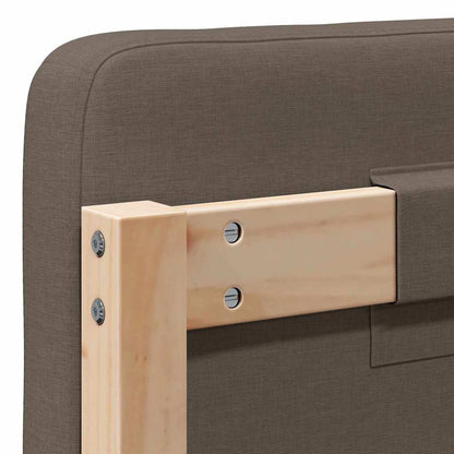 Testiera imbottita Marrone e taupe 75 cm Pino massello