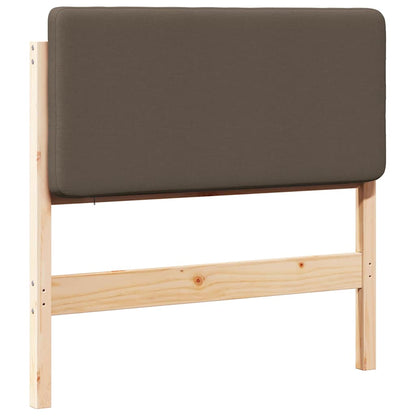 Testiera imbottita Marrone e taupe 75 cm Pino massello