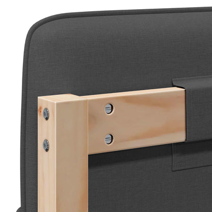 Testiera imbottita Marrone e grigio scuro 180 cm Pino massello