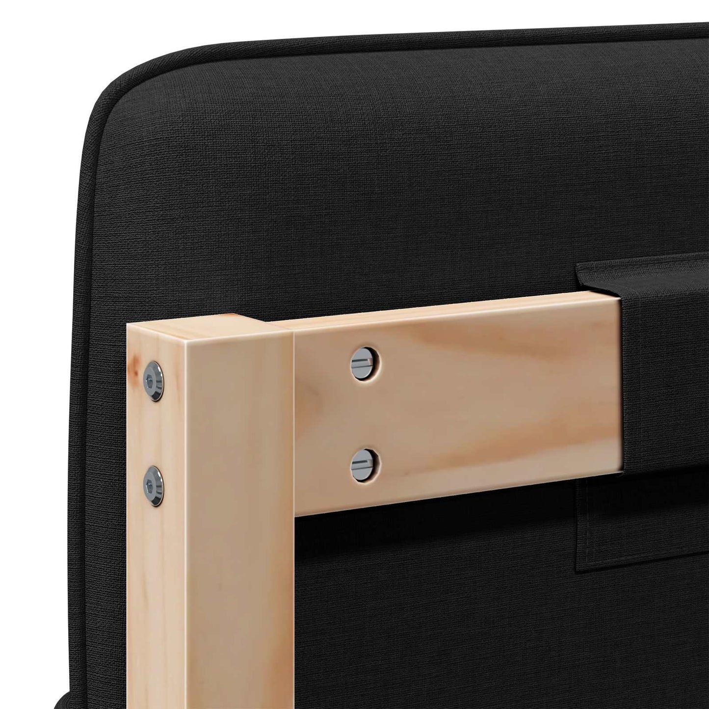 Testiera imbottita Marrone e Nero 180 cm Pino massello