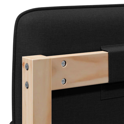 Testiera imbottita Marrone e Nero 180 cm Pino massello