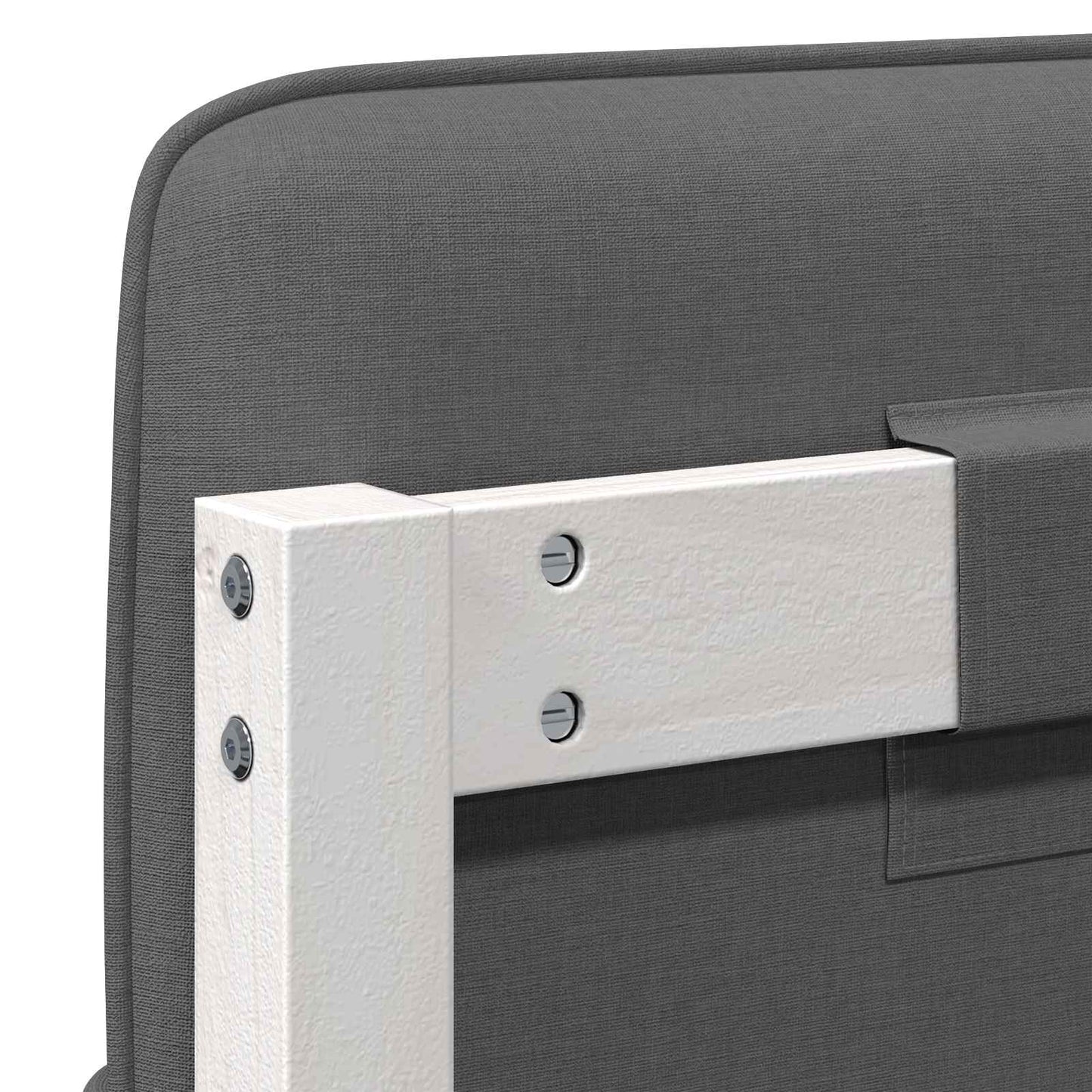 Testiera imbottita Bianco e grigio chiaro 180 cm Pino massello