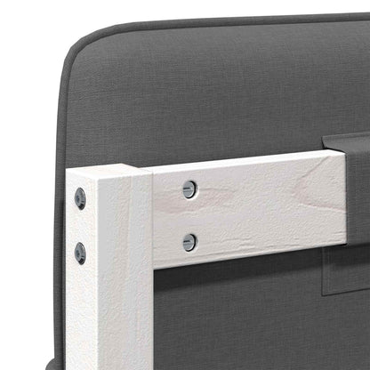 Testiera imbottita Bianco e grigio chiaro 160 cm Pino massello