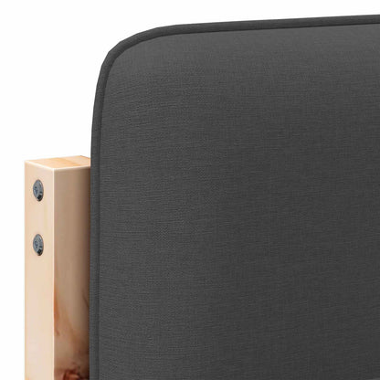 Testiera imbottita Marrone e grigio scuro 140 cm Pino massello