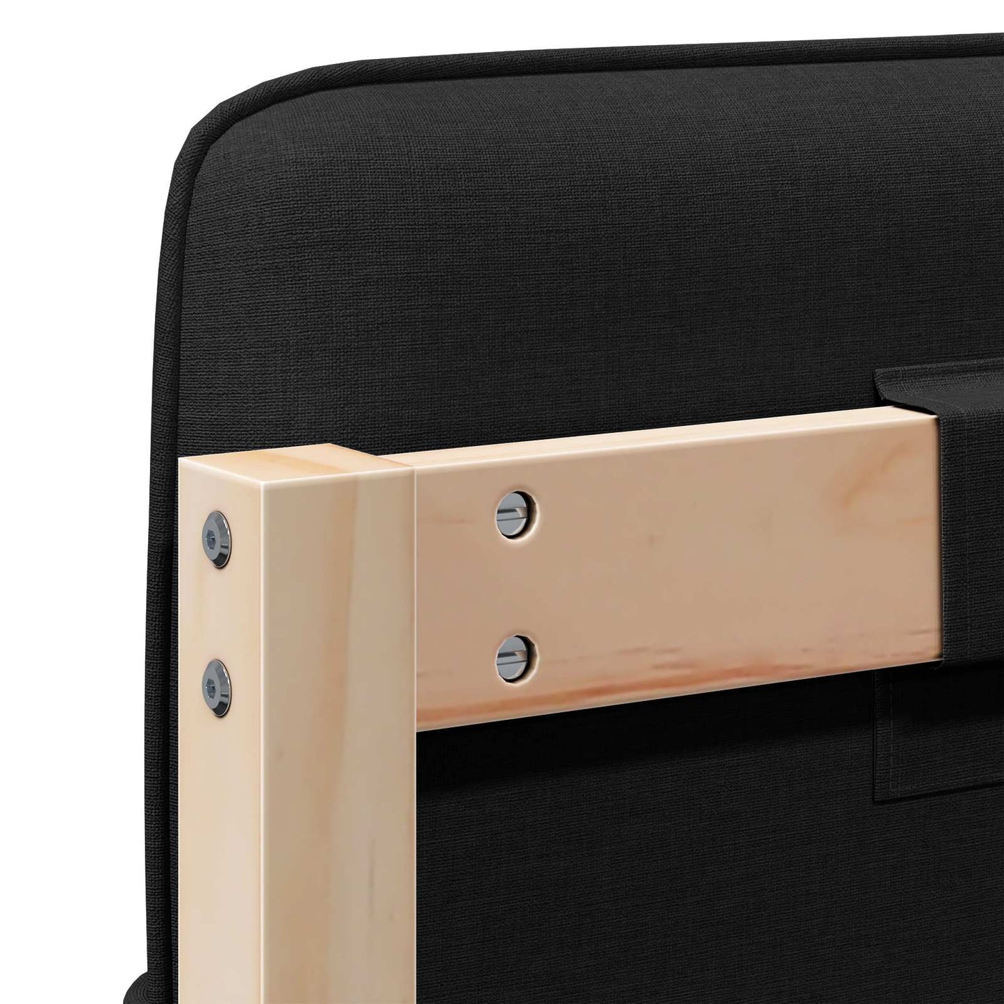 Testiera imbottita Marrone e Nero 140 cm Pino massello