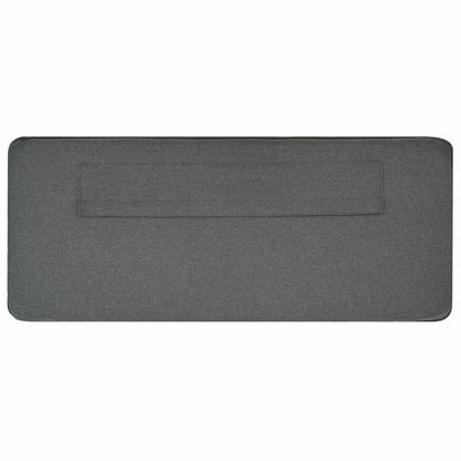 Testiera imbottita Marrone e Grigio Chiaro 135 cm Pino massello