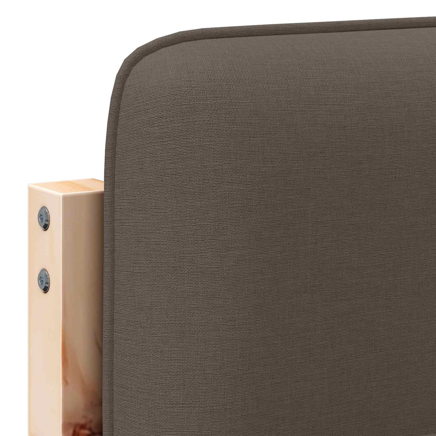 Testiera imbottita Marrone e taupe 135 cm Pino massello