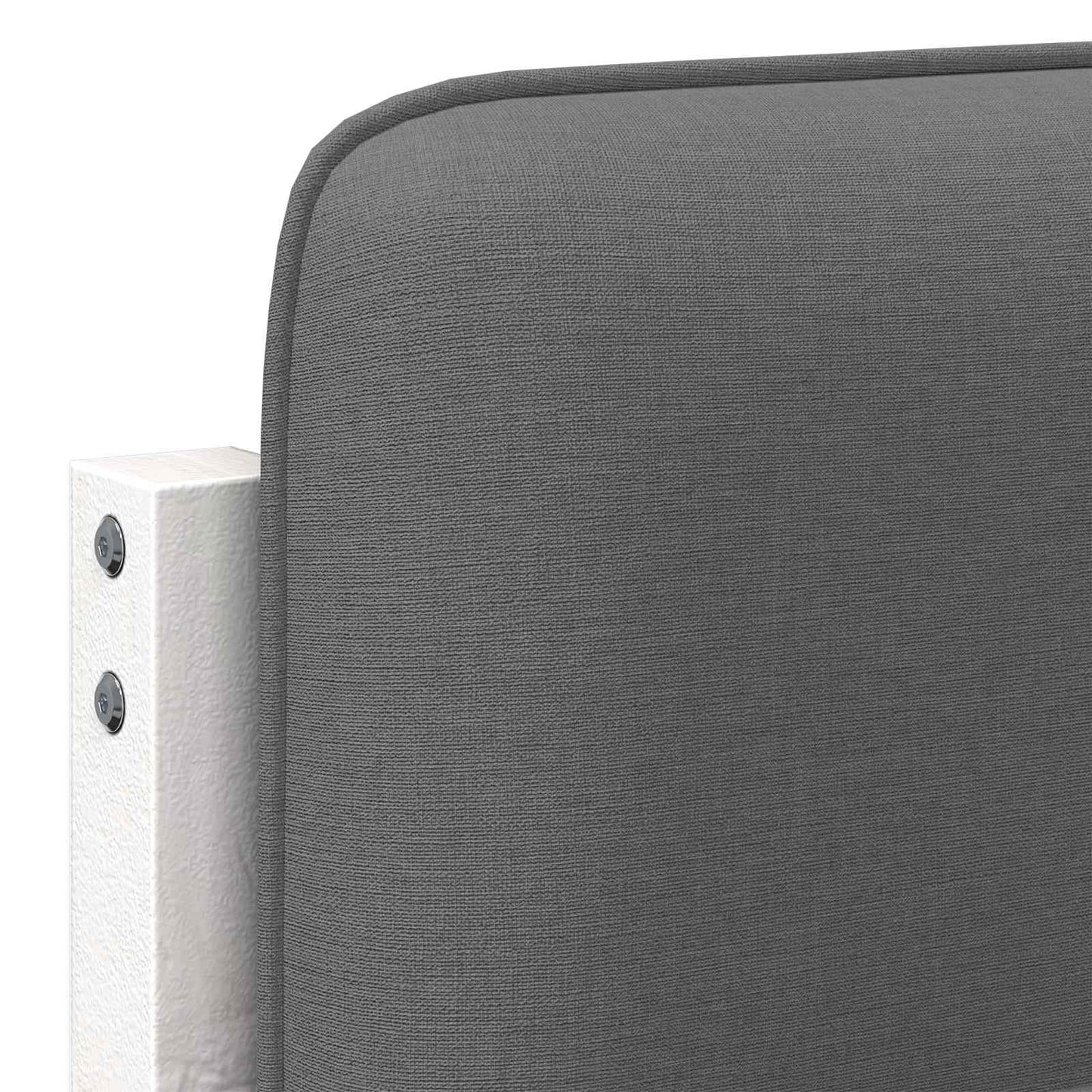 Testiera imbottita Bianco e grigio chiaro 135 cm Pino massello