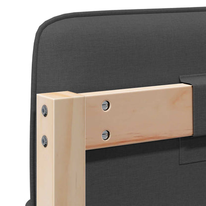 Testiera imbottita Marrone e grigio scuro 120 cm Pino massello