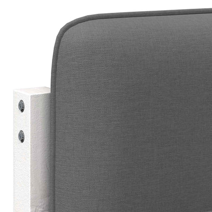 Testiera imbottita Bianco e grigio chiaro 120 cm Pino massello