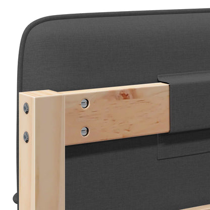 Testiera imbottita Marrone e grigio scuro 100 cm Pino massello