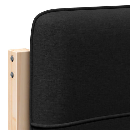 Testiera imbottita Marrone e Nero 100 cm Pino massello