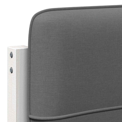 Testiera imbottita Bianco e grigio chiaro 100 cm Pino massello