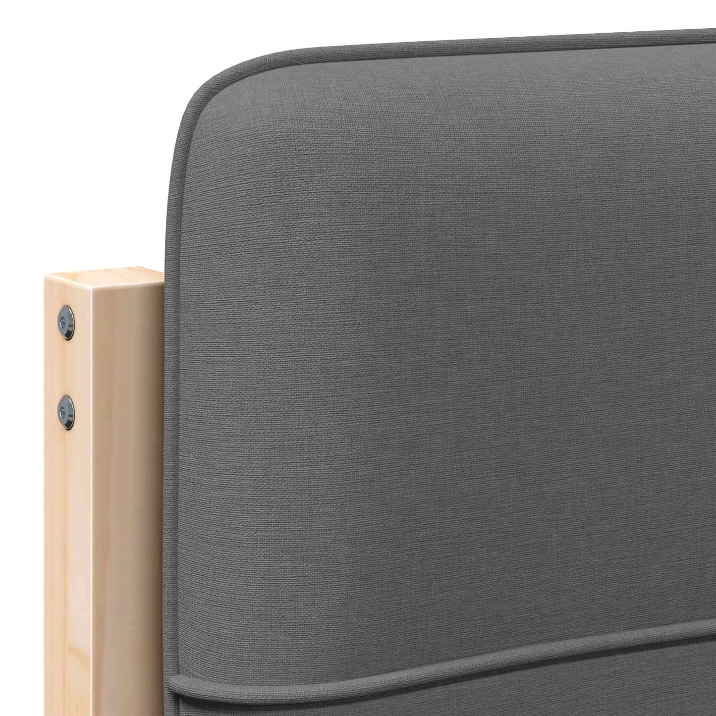 Testiera imbottita Marrone e Grigio Chiaro 90 cm Pino massello