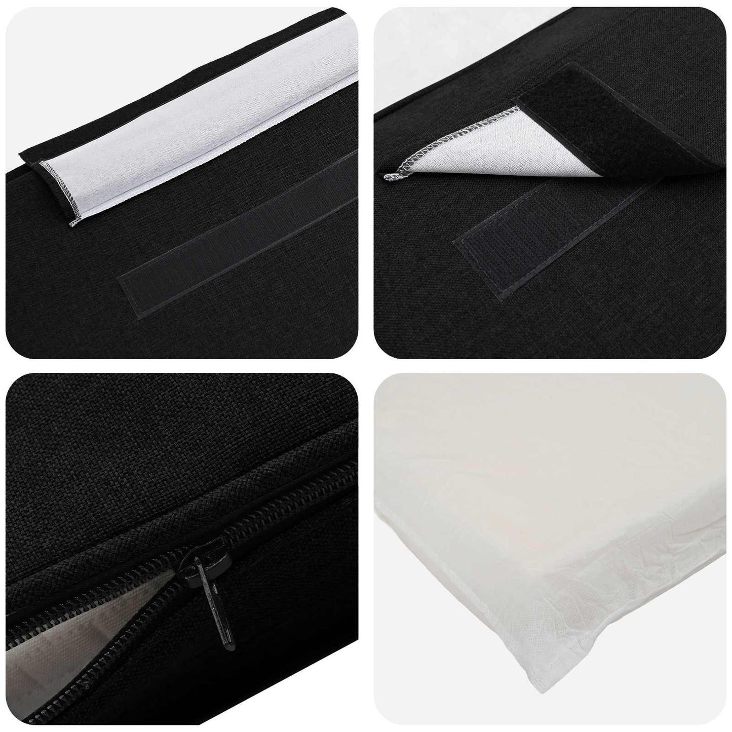 Testiera imbottita Marrone e Nero 75 cm Pino massello