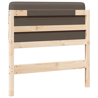 Testiera imbottita Marrone e taupe 75 cm Pino massello