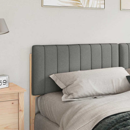 Testiera imbottita Marrone e Grigio Chiaro 200 cm Pino massello