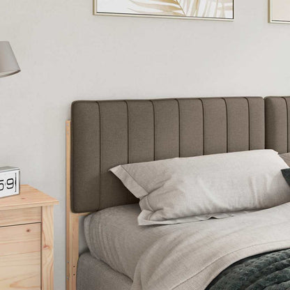Testiera imbottita Marrone e taupe 180 cm Pino massello