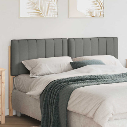 Testiera imbottita Marrone e Grigio Chiaro 160 cm Pino massello