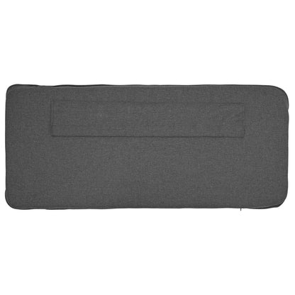 Testiera imbottita Marrone e grigio scuro 160 cm Pino massello