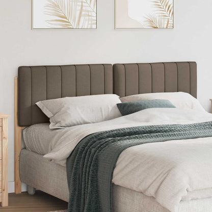 Testiera imbottita Marrone e taupe 160 cm Pino massello
