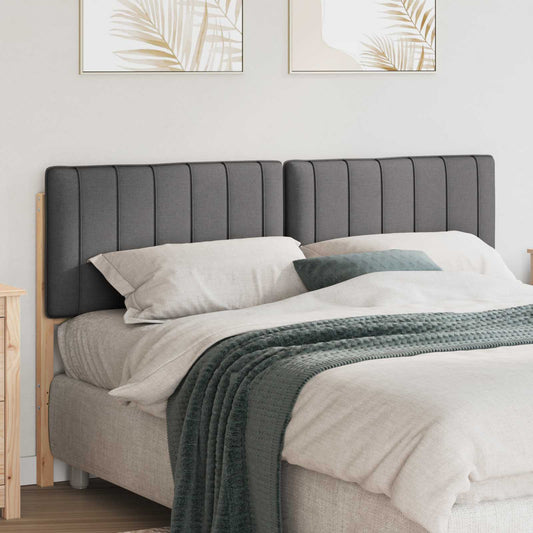 Testiera imbottita Marrone e grigio scuro 150 cm Pino massello