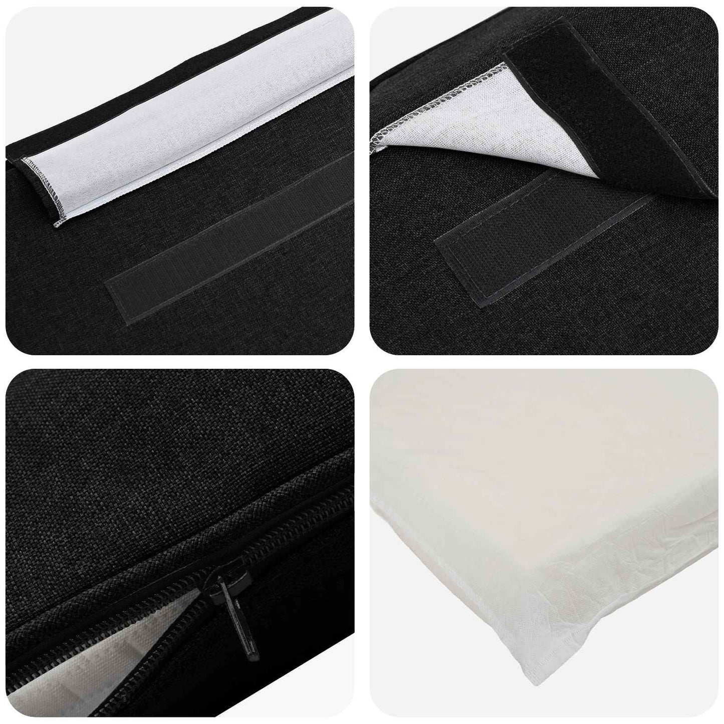 Testiera imbottita Marrone e Nero 150 cm Pino massello