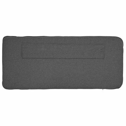 Testiera imbottita Marrone e grigio scuro 140 cm Pino massello