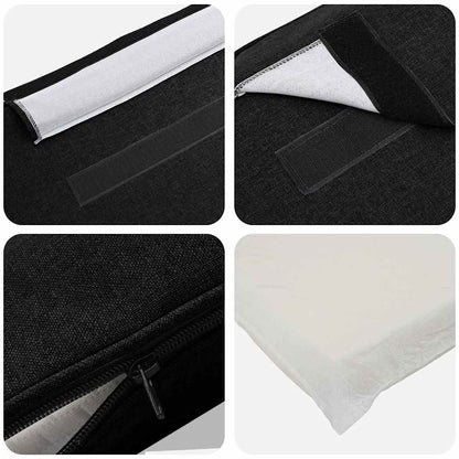 Testiera imbottita Marrone e Nero 140 cm Pino massello