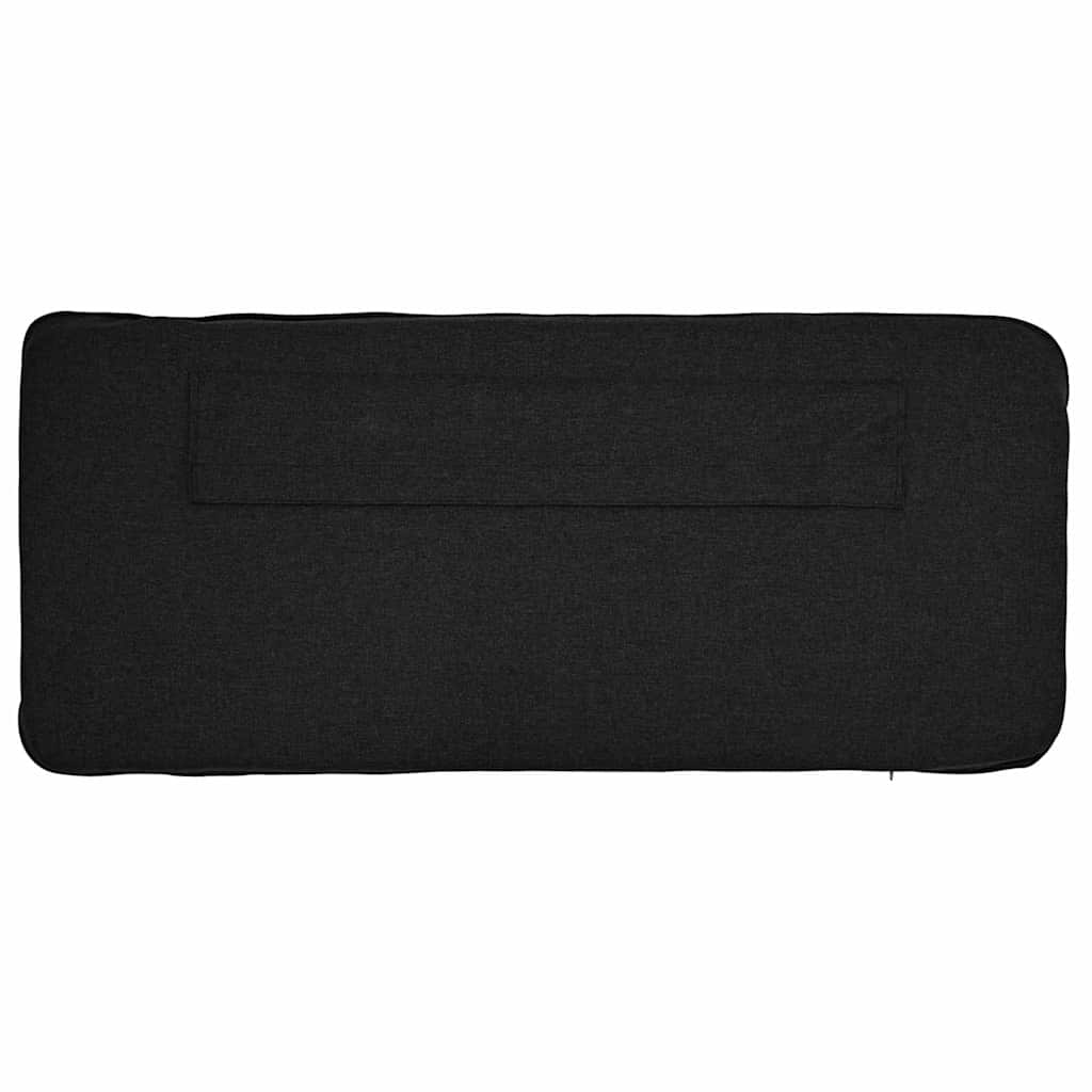 Testiera imbottita Marrone e Nero 140 cm Pino massello