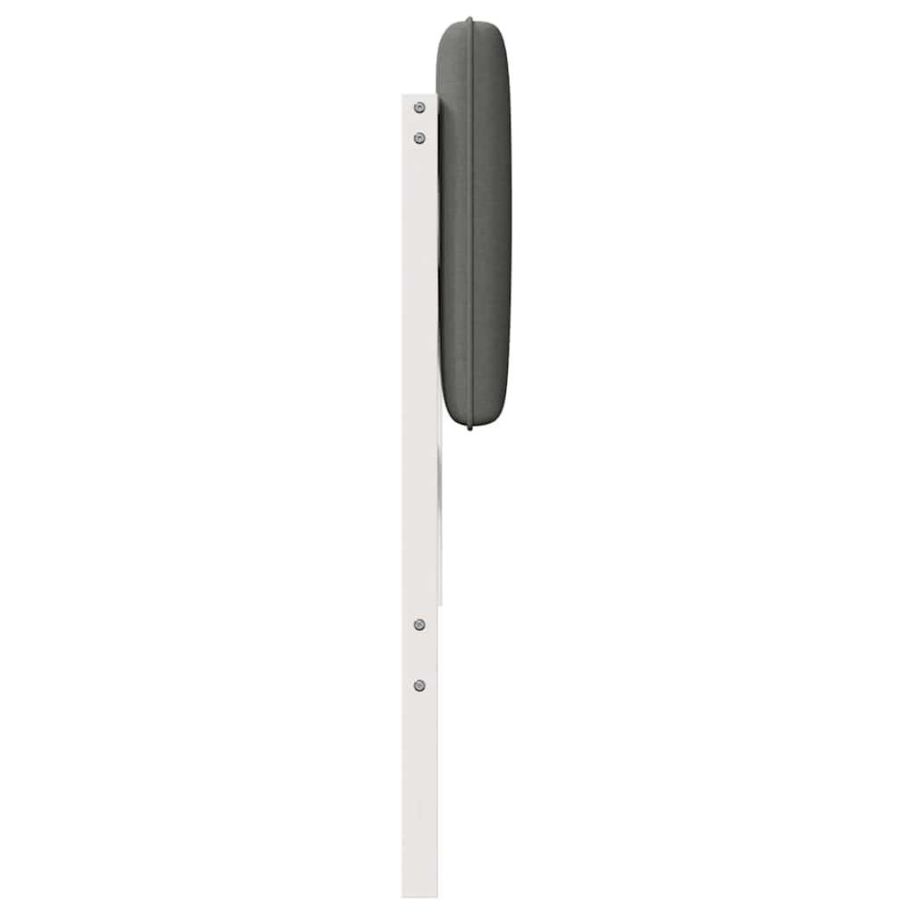 Testiera imbottita Bianco e grigio chiaro 135 cm Pino massello