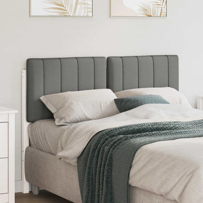 Testiera imbottita Bianco e grigio chiaro 120 cm Pino massello