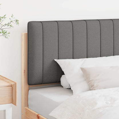 Testiera imbottita Marrone e Grigio Chiaro 100 cm Pino massello