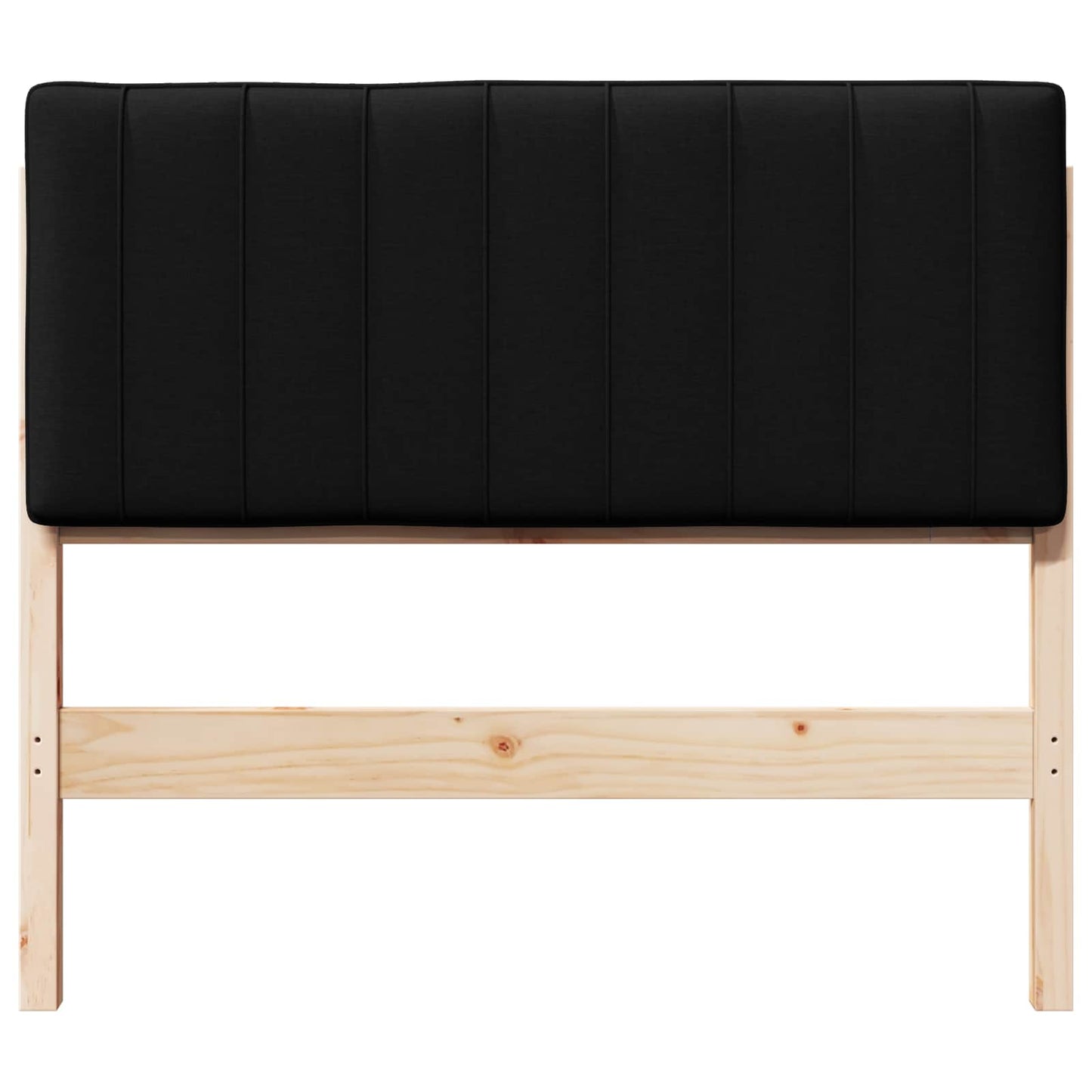 Testiera imbottita Marrone e Nero 100 cm Pino massello