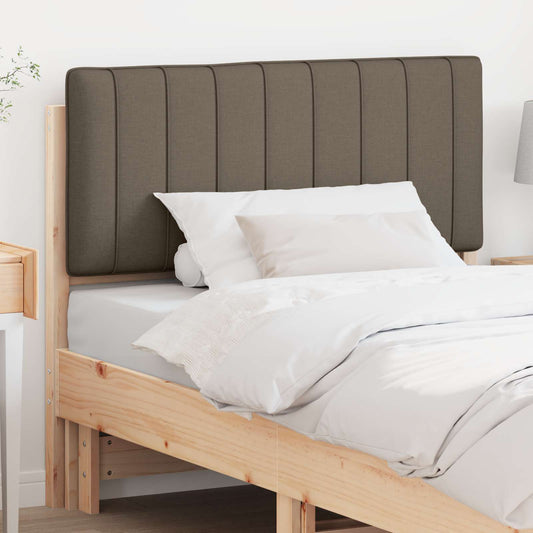 Testiera imbottita Marrone e taupe 100 cm Pino massello