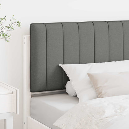 Testiera imbottita Bianco e grigio chiaro 100 cm Pino massello