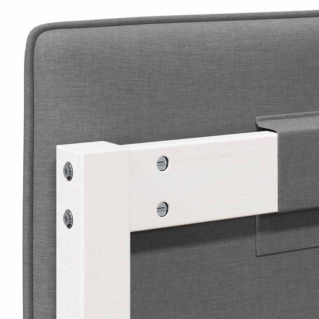 Testiera imbottita Bianco e grigio chiaro 90 cm Pino massello