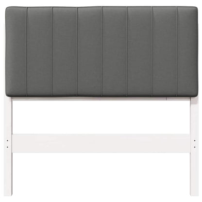 Testiera imbottita Bianco e grigio chiaro 90 cm Pino massello