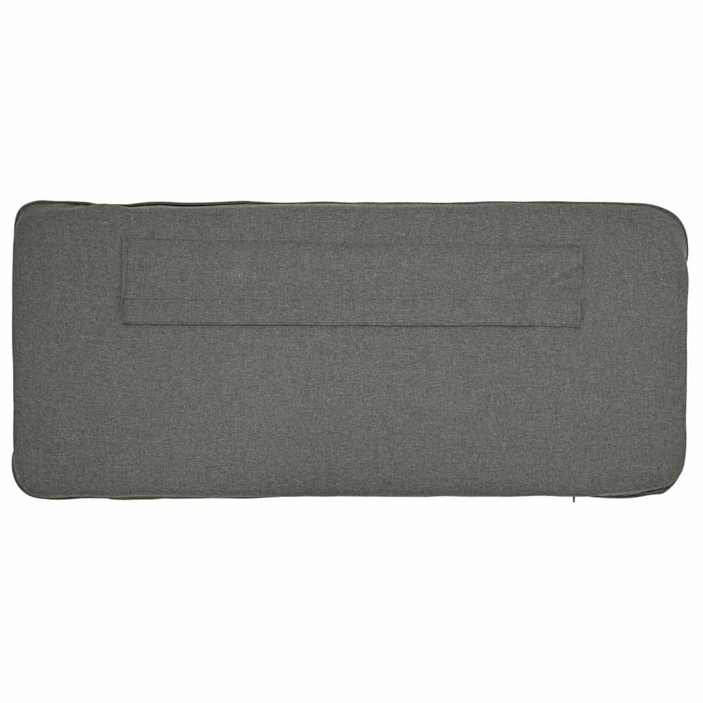 Testiera imbottita Marrone e Grigio Chiaro 80 cm Pino massello