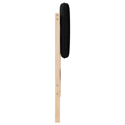 Testiera imbottita Marrone e Nero 75 cm Pino massello