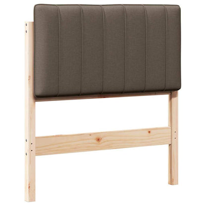Testiera imbottita Marrone e taupe 75 cm Pino massello