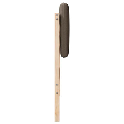 Testiera imbottita Marrone e taupe 75 cm Pino massello