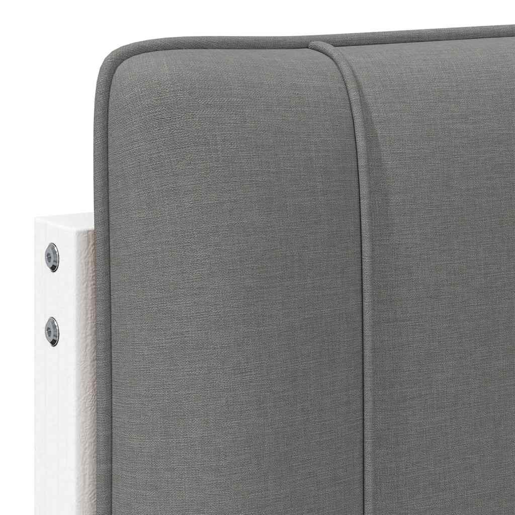 Testiera imbottita Bianco e grigio chiaro 75 cm Pino massello