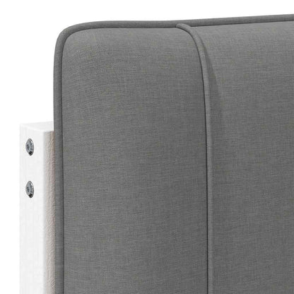 Testiera imbottita Bianco e grigio chiaro 75 cm Pino massello