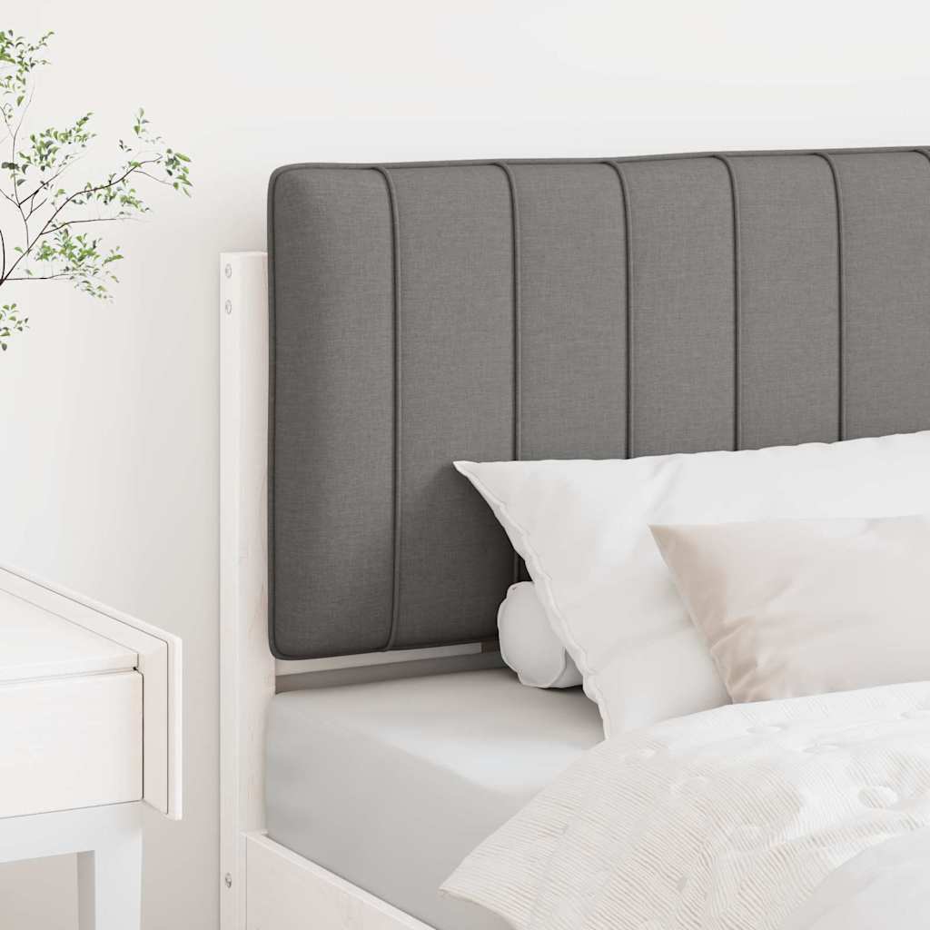 Testiera imbottita Bianco e grigio chiaro 75 cm Pino massello