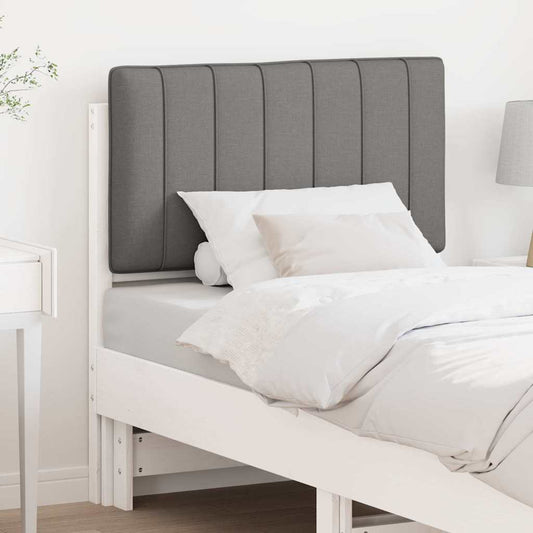 Testiera imbottita Bianco e grigio chiaro 75 cm Pino massello