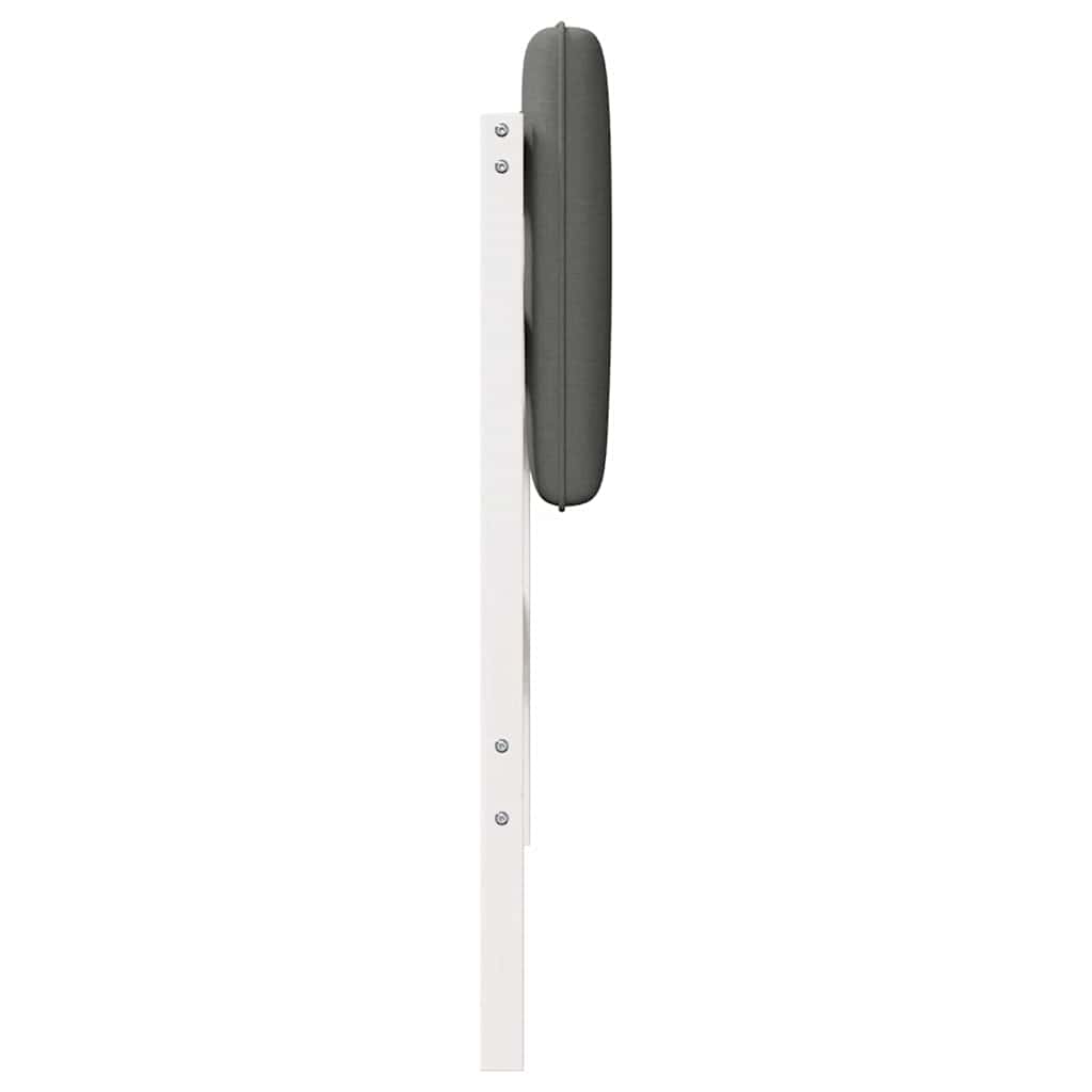 Testiera imbottita Bianco e grigio chiaro 75 cm Pino massello