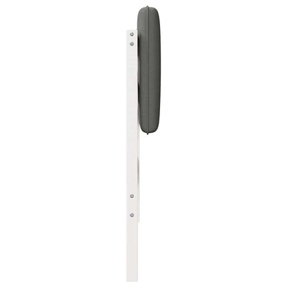 Testiera imbottita Bianco e grigio chiaro 75 cm Pino massello