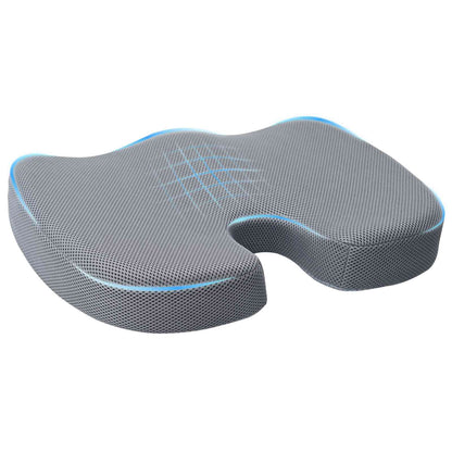 Cuscino per la seduta Grigio 47 x 37 x 8 cm Schiuma Memory | homemem39