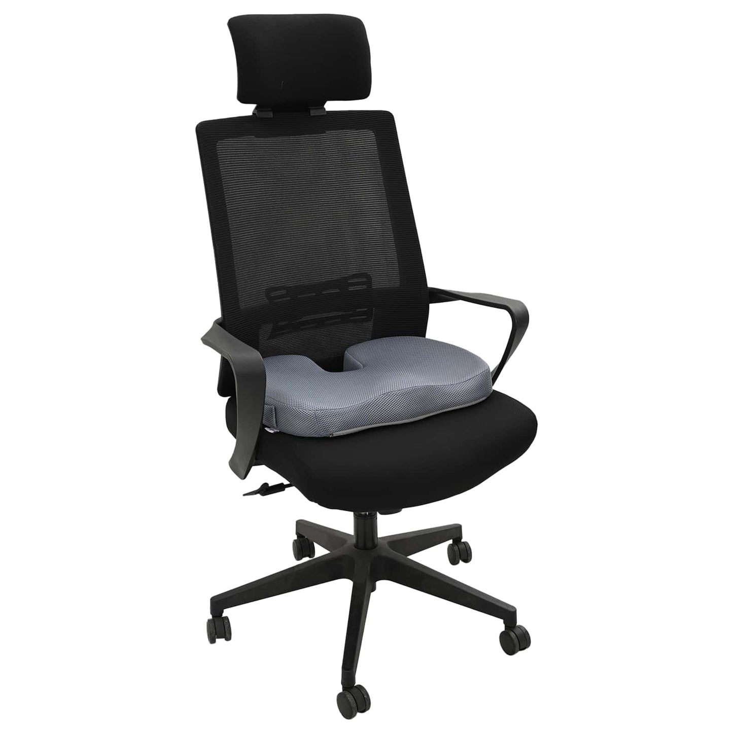 Cuscino per la seduta Grigio 47 x 37 x 8 cm Schiuma Memory | homemem39